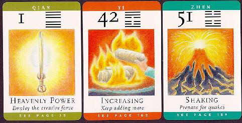 I Ching Cards (I Ching Tarot: Game Of Divination And Discovery by Kwan Lau)