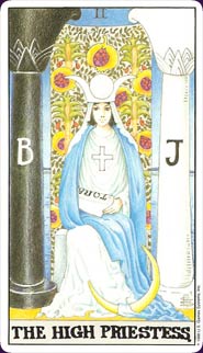 Universal Waite Tarot High Priestess Card